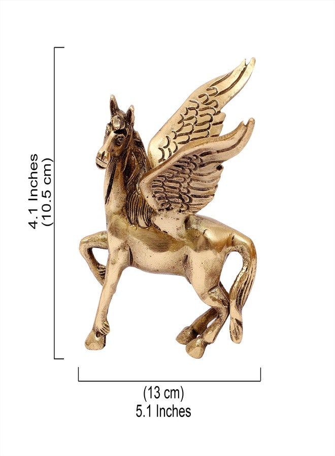 Two Moustaches Brass Flying Angel Horse Showpiece, Showpiece for Home Decor, Living Room Decor, Standard, Antique, Pack of 1 - Image 5